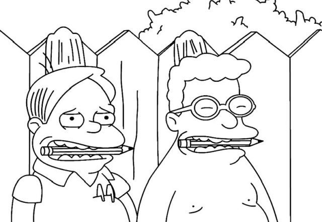 A scuola con I Simpson da colorare