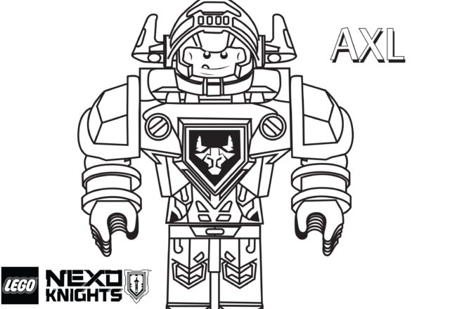 AXL LEGO Nexo Knights disegni da colorare