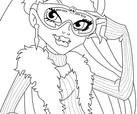 Abbey con occhiali Monster High disegni da colorare gratis