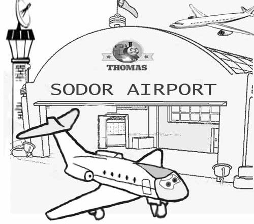 Aeroporto Sodor Airport disegno da colorare