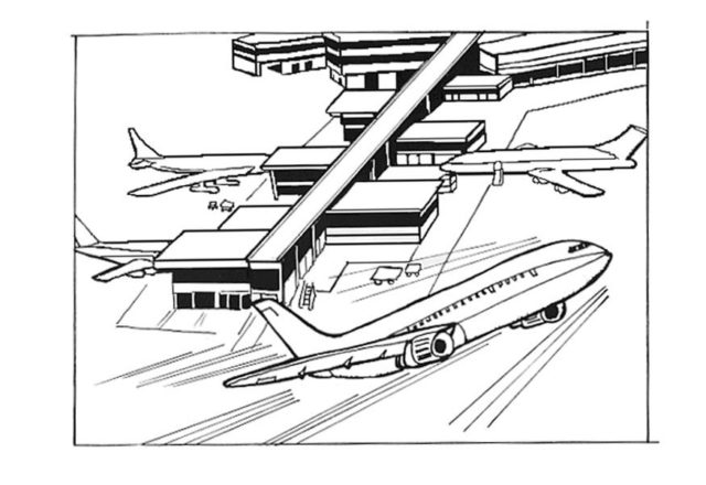 Aeroporto disegno da colorare