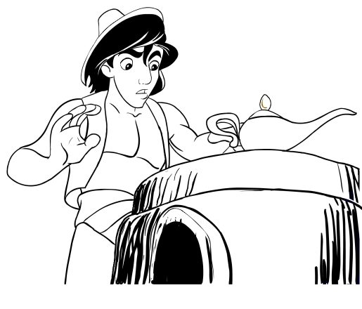 Aladdin e la lampada 2 disegni da colorare gratis