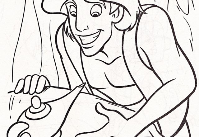 Aladdin e la lampada disegni da colorare gratis