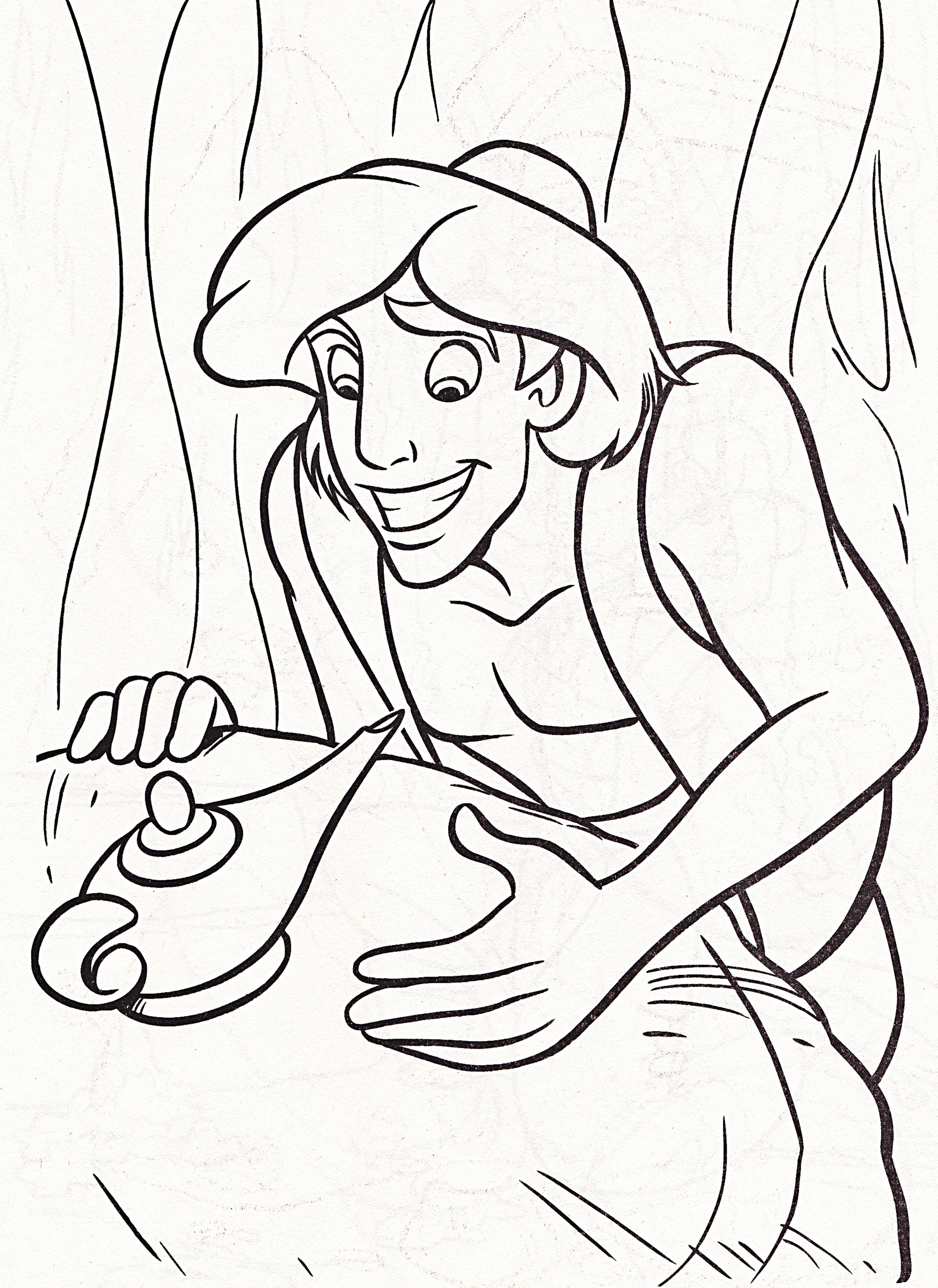 Aladdin e la lampada disegni da colorare gratis
