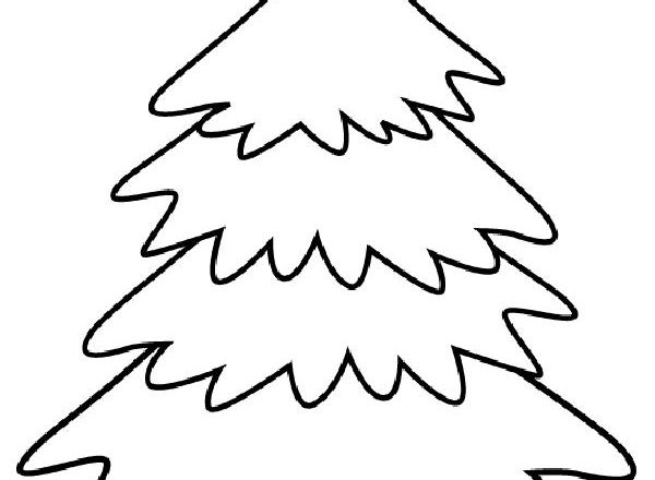 Albero con stella di Natale disegni gratuiti