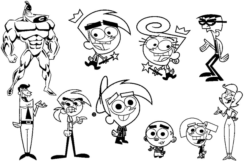 Alcuni personaggi disegni gratis da colorare