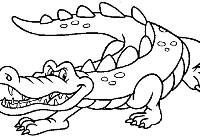 Alligatore disegno da colorare gratis