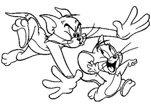 Altra corsa con Tom and Jerry disegno da colorare