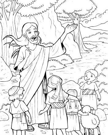 Altro disegno da colorare Gesù e i bambini