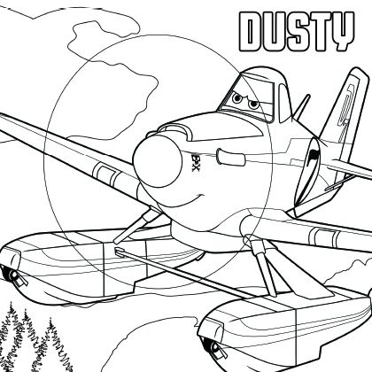 Altro disegno da colorare di Dusty Disney Planes
