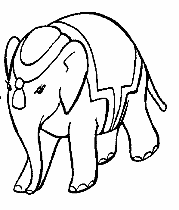 Altro elefante indiano da stampare e colorare