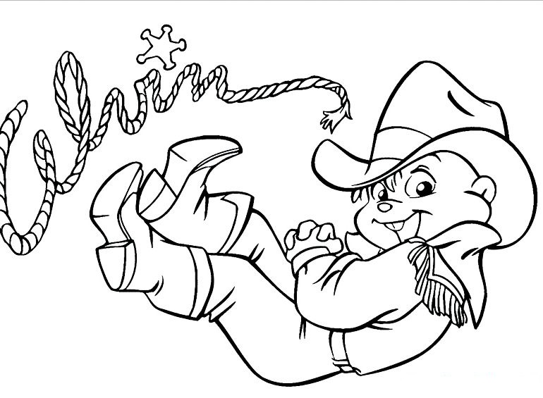 Alvin cowboy disegni gratis da colorare