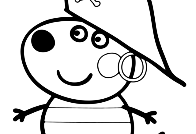 Amico di Peppa Pig vestito da pirata disegno da colorare gratis