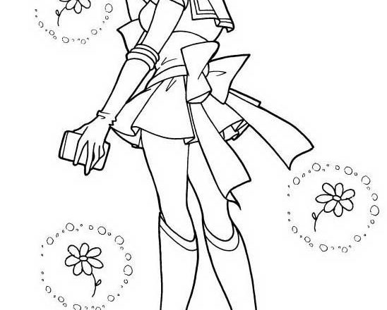 Amy personaggio Sailor Moon da stampare e colorare per bambine e ragazze