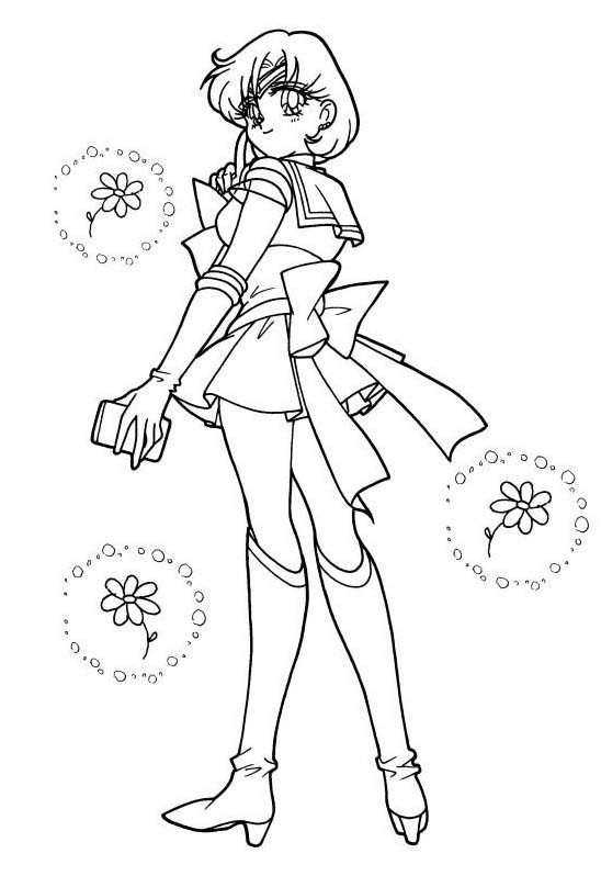 Amy personaggio Sailor Moon da stampare e colorare per bambine e ragazze