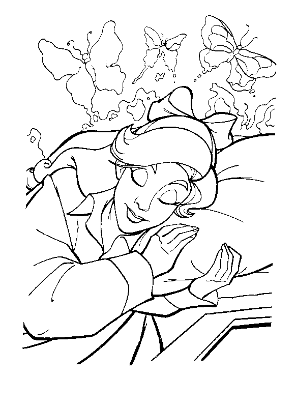 Anastasia che dorme disegni da colorare gratis
