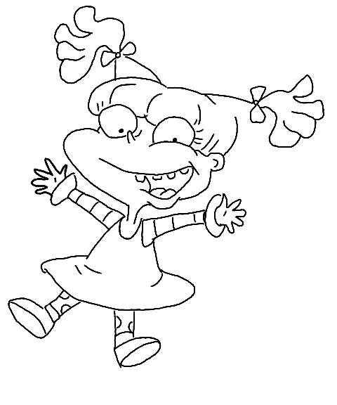 Angelica dal cartone animato I Rugrats da colorare gratis