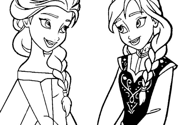 Anna e Elsa 2 disegni da colorare gratis