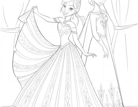 Anna e Elsa 3 disegni da colorare gratis
