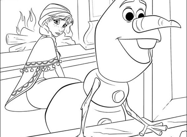 Anna e Olaf 3 disegni da colorare gratis