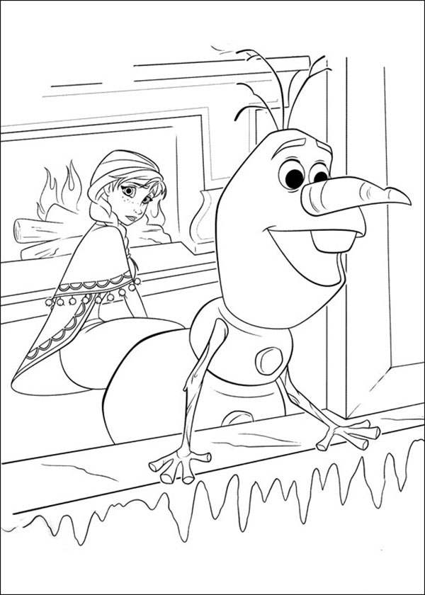 Anna e Olaf 3 disegni da colorare gratis