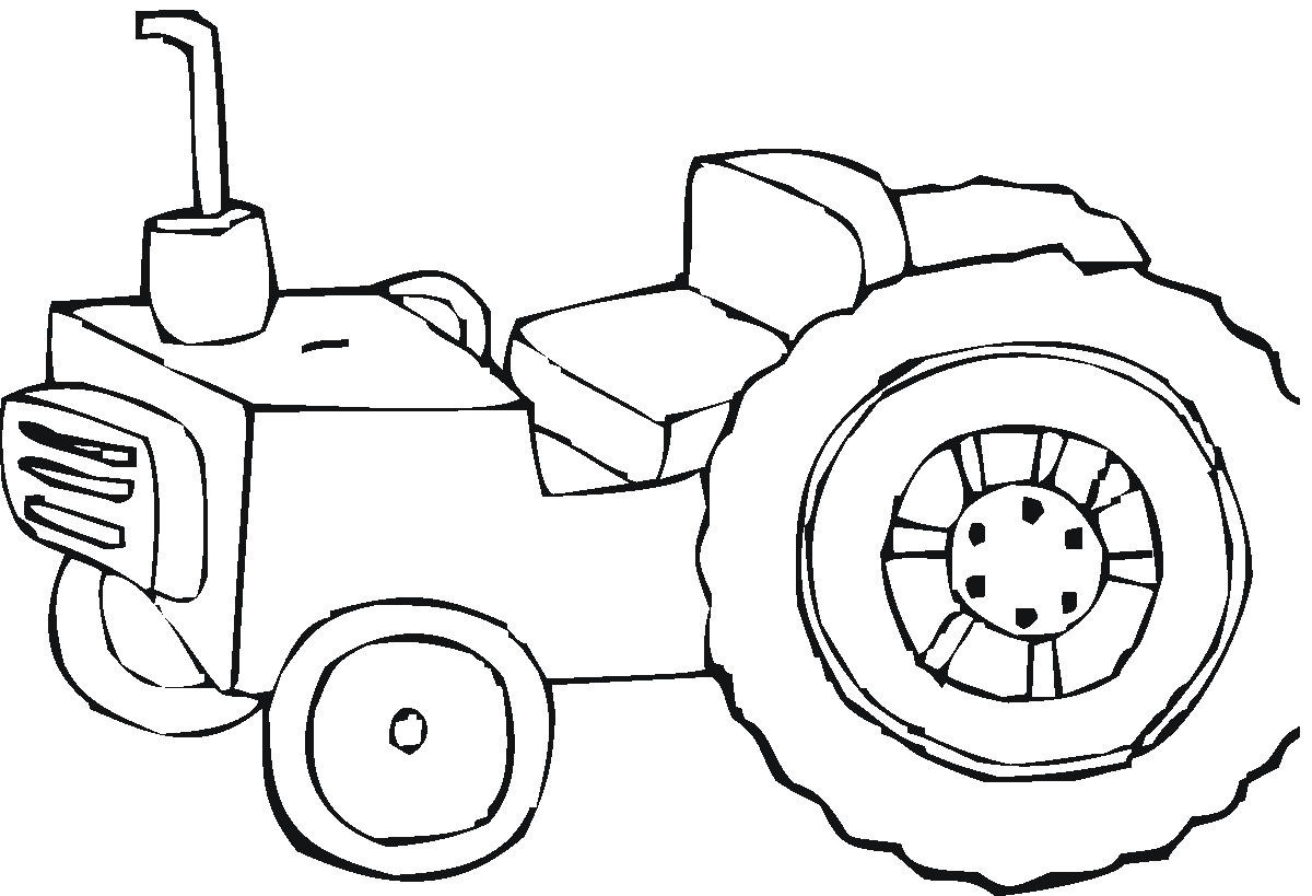 Antico trattore disegno da stampare e colorare