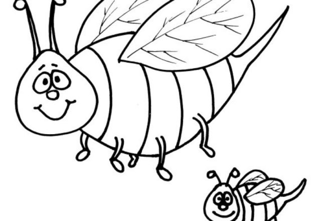 Ape piccola e ape grande disegno da colorare
