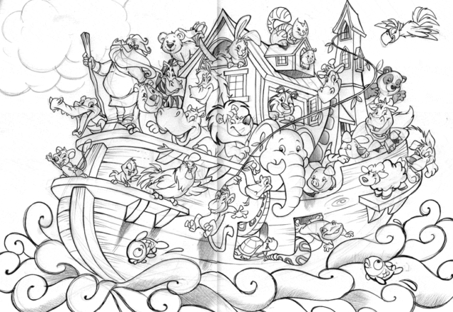 Arca di Noè disegni da colorare
