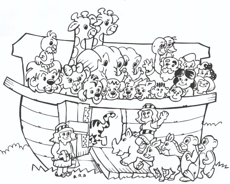 Arca di Noè disegni da colorare gratis