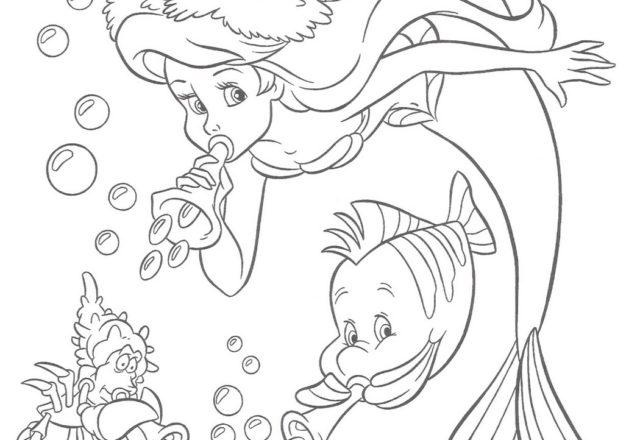 Ariel alla festa disegni da colorare gratis