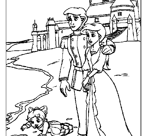Ariel con la bambina disegni da colorare gratis