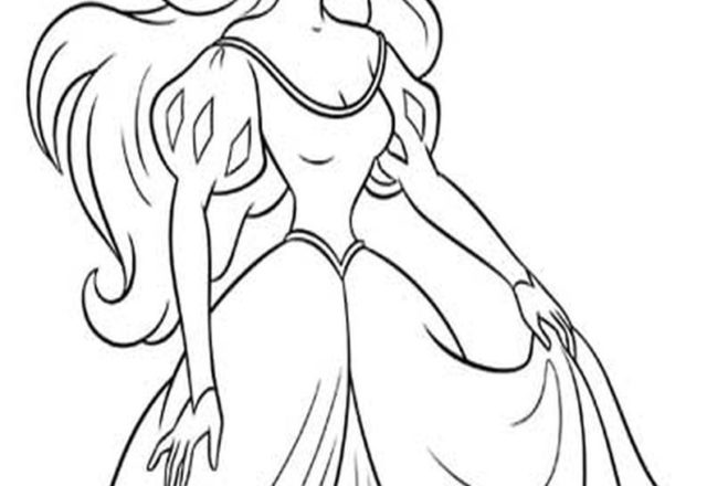 Ariel e l’ abito disegni da colorare gratis