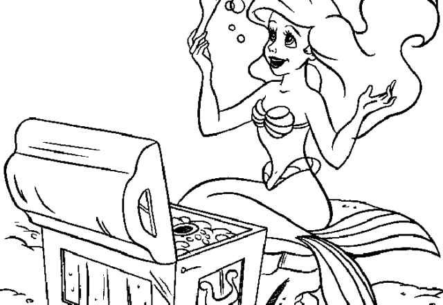 Ariel e la forchetta disegni da colorare gratis