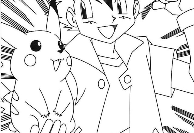 Ash e Pikachu amici per sempre immagini da stampare