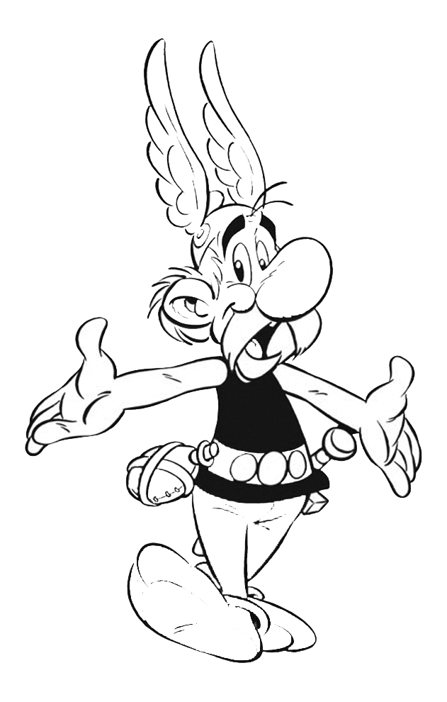 Asterix a braccia aperte disegno da stampare