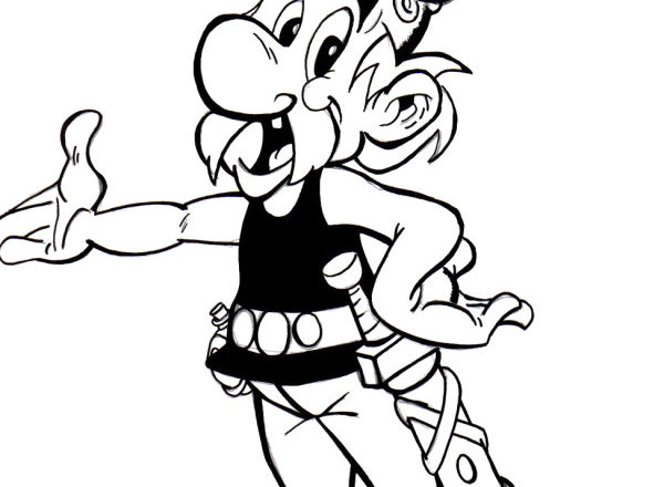 Asterix allegro disegno da colorare