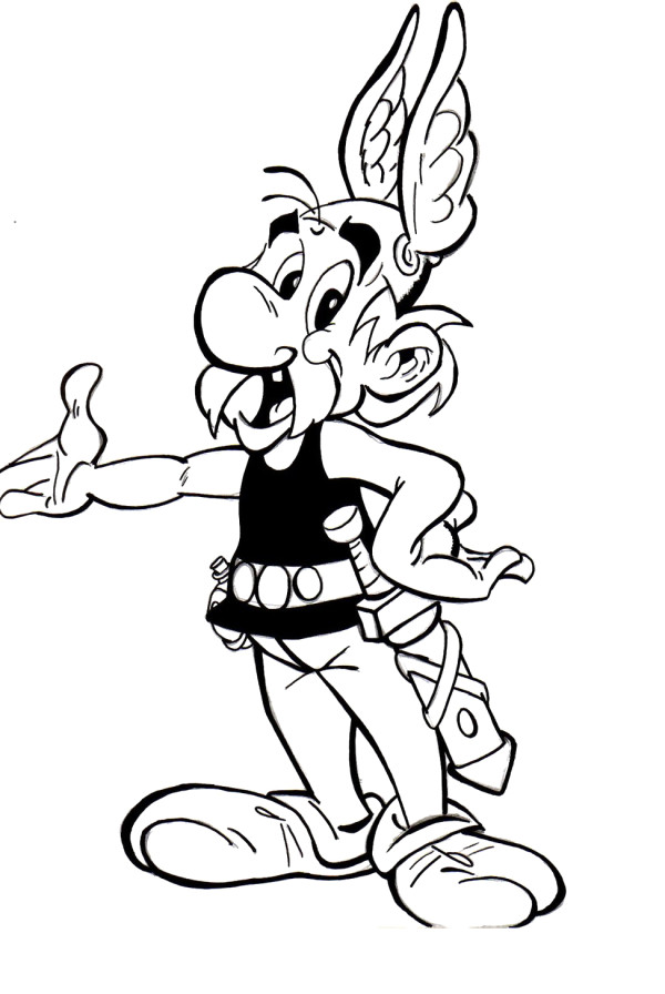 Asterix allegro disegno da colorare