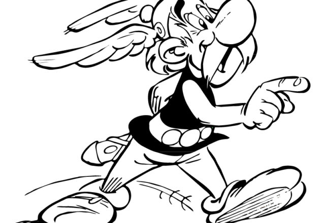 Asterix che cammina disegno da colorare gratis