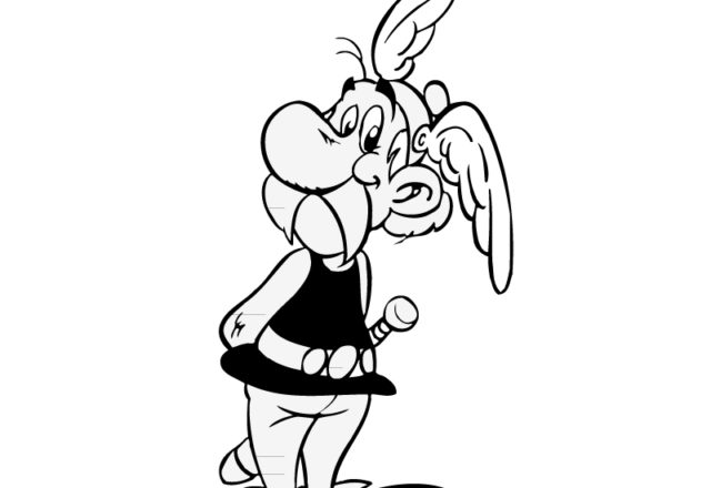 Asterix con sguardo curioso disegno da colorare gratis