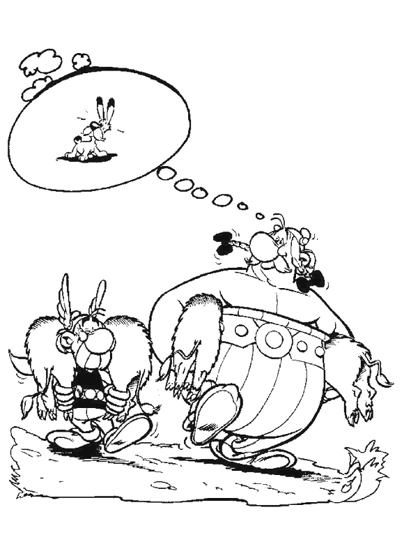 Asterix e Obelix a caccia disegni da stampare e colorare
