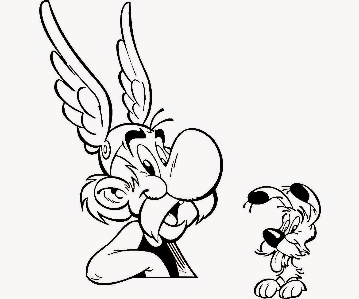 Asterix e il cagnolino disegno da colorare