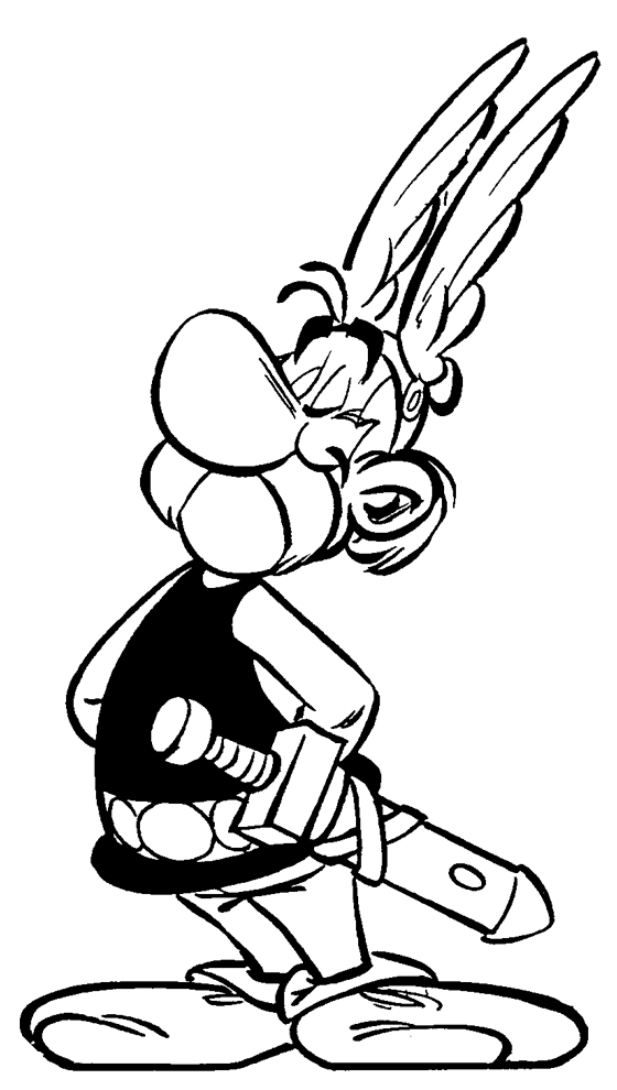 Asterix fiero di se disegno da stampare e colorare cartoni animati