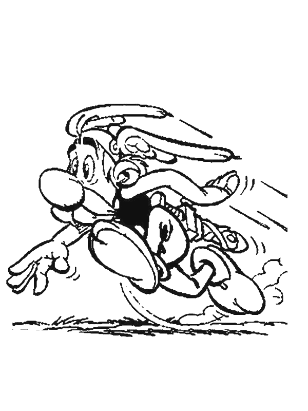 Asterix in corsa disegno da colorare