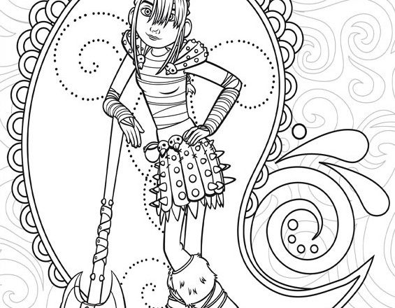 Astrid personaggio Dragon Trainer da colorare per bambini