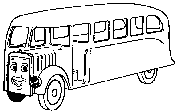 Autobus da colorare per bambini piccoli gratis