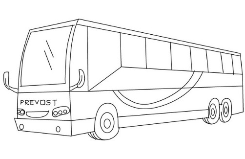 Autobus da lungo viaggio da colorare gratuitamente