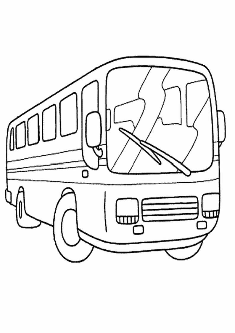 Autobus moderno disegni da colorare gratuiti