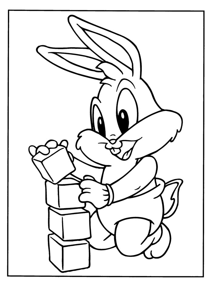 BAby Bugs Bunny e i cubi disegni da colorare gratis