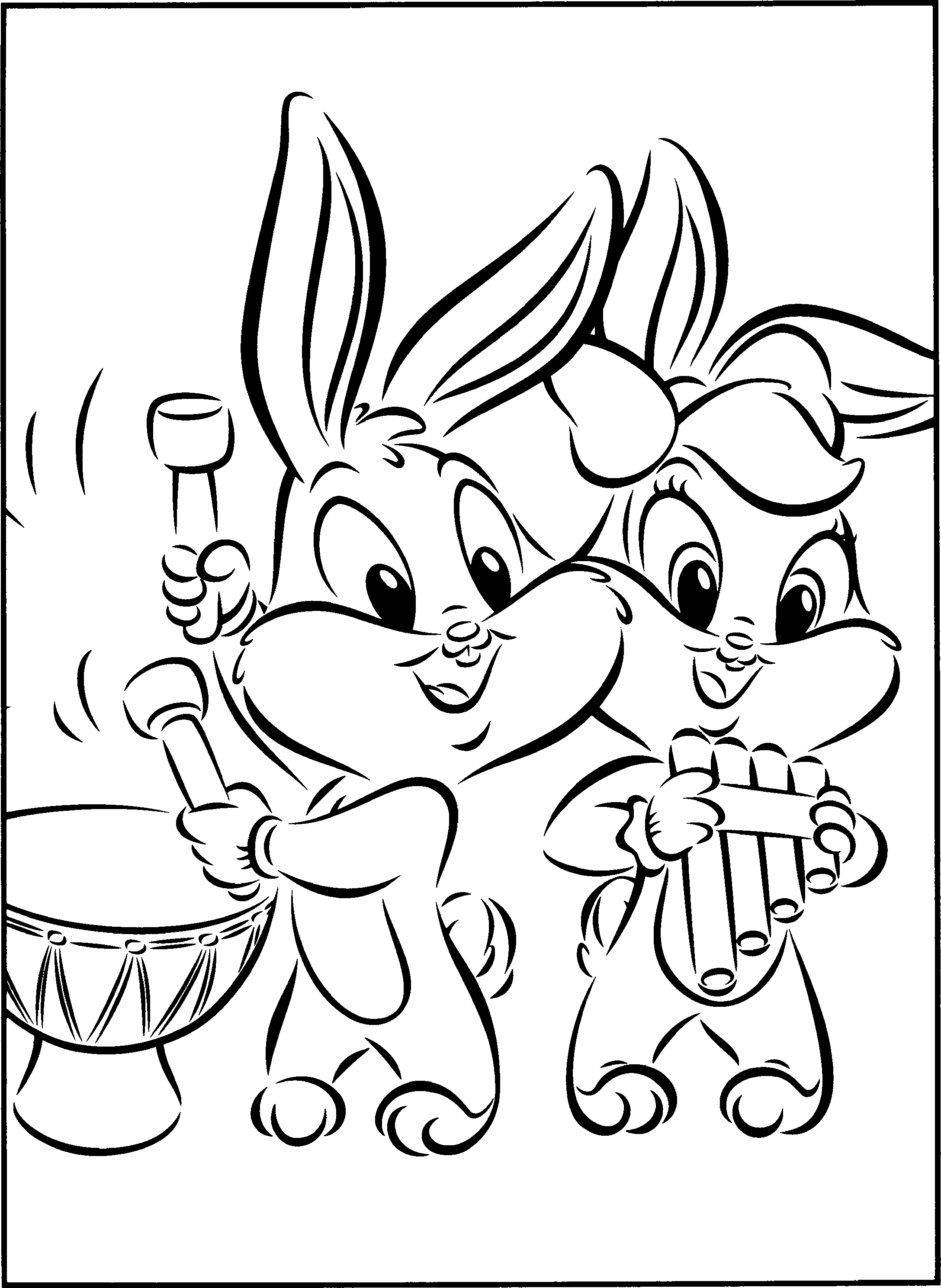 Baby Bugs Bunny e Lola disegni da colorare gratis