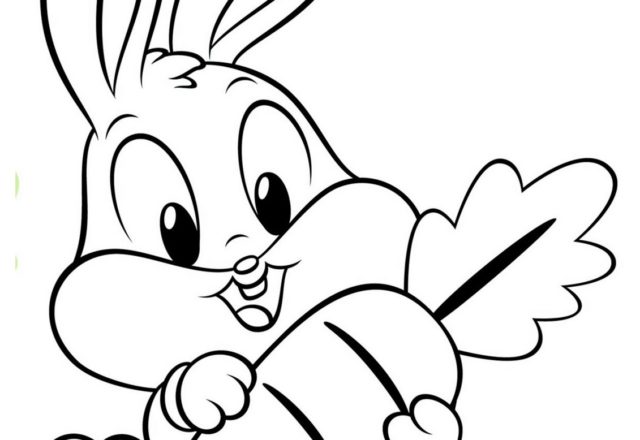 Baby Bugs Bunny e la carota disegni da colorare gratis